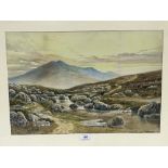 F. WALTERS. BRITISH 19TH CENTURY Dartmoor. Signed, inscribed on mount. Watercolour 14' x 21'