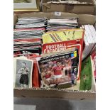 Manchester United F.C.A. box of United Review, Red Issue magazines and Year Books