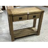 A modern two drawer side table