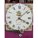 A 30hr longcase clock movement, the 12' painted dial signed Edw'd Morgan, Newtown. No weight or