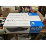 A Q Acoustics Q-TV3 sound bar. New and boxed. Unopened