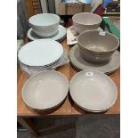 A collection of Denby ceramics, Light and Shade pattern