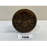 A 1927 French bronze medal, 'La Cite' by Pierre Turin, the obverse a view from the Seine of the