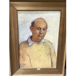 AVRIL GILMORE. BRITISH Fl. 1957-1983 A portrait ' Roger'. Signed. Oil on canvas 30' x 24'