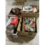 Four boxes of toys, games and sundries