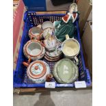 Ceramics to include a Royal Doulton figure, eggshell teaware etc.