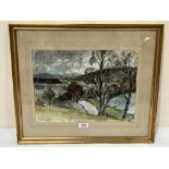 STANLEY CLARE GRAYSON. BRITISH 1890-1967 A landscape. Signed. Watercolour 10½' x 15½'