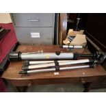 An astronomical telescope with accessories