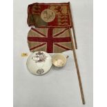Royal Commemorative. Two flags from the Coronation of King Edward VII and Queen Alexandra 1901 and a