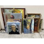 Eleven miscellaneous oil paintings
