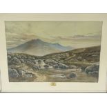 F. WALTERS. BRITISH 20TH CENTURY Dartmoor. Signed. Inscribed on mount. Watercolour 14' x 21'