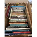 A box of books - travel, Britain etc.