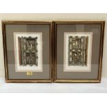 VALERIE THORNTON. BRITISH 1931-1991 Pisa III; Pisa IV. A pair. Both signed, dated '80, inscribed and