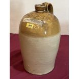 A glazed stoneware flagon by Price, Bristol, impressed number 2 and Joseph Walton, Liverpool. 15½'