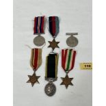A group of six WW2 medals, the Territorial Efficient Service medal to 2586972. CPL. E. CLOUSTON.