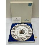A Coalport limited edition plate to commemorate the Silver Jubilee of Queen Elizabeth II. Boxed with