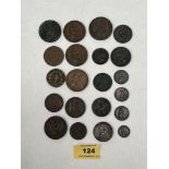 A collection of 18th and 19th century English and foreign coins