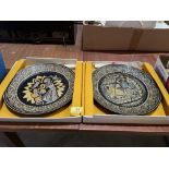 A pair of Denby Egyptian Collection collector's plates with certificates and boxed