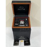 A Jaguar cars limited edition, stainless steel gentleman's wristwatch, Original presentation box and