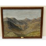 SAMUAL SAXON BARTON O.B.E; F.R.S.A. BRITISH 1892-1957 A Welsh mountain landscape. Signed. Oil on