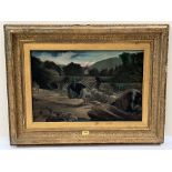 H.G. PAYNE. BRITISH NAIVE PAINTER. 19TH CENTURY Pont-y-Pair, Bettws-y-Coed. Signed, inscribed, dated