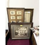 An early 20th century Canadian Y.M.C.A. sporting photograph and three other framed photographs