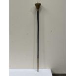 A leather bound parade staff with brass pommel. 52' long
