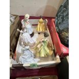 Five Royal Doulton and Royal Worcester figurines