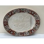A Victorian Moore & Co Florentine pattern meat dish. 21¼' wide