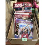 A box of Aston Villa soccer programmes