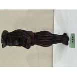 A 19th century French carved treen figural nutcracker. Signed J. Martin (Parame Brittany). 8' high