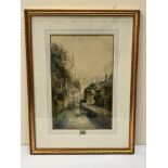 CHARLES JAMES KEATS. R.B.A. BRITISH FL. 1880-1900 A continental town scene. Signed. Watercolour 19¼'