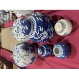 A pair and four other Chinese ceramic jars (6)