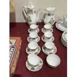 A Royal Worcester Mathon pattern coffee service of 17 pieces