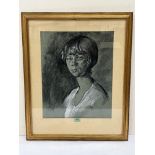 JOHN CHERRINGTON. BRITISH 1931-2015 Portrait of a young lady. Signed and dated 1978. Pastel on paper