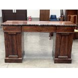 A George IV mahogany inverted breakfronted sideboard. 68' wide