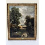 FOLLOWER OF JOHN CONSTABLE R.A. The Cornfield. Oil on canvas 36' x 28'