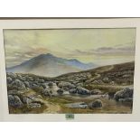 F. WALTERS. BRITISH 20TH CENTURY Dartmoor. Signed. Inscribed on mount. Watercolour 14' x 21'