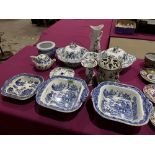 A collection of English and other ceramics. 19th century and later