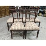 A set of five late Victorian mahogany dining chairs