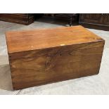 A 19th century teak chest. 36' wide