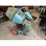 An electric cement mixer for spares or repairs. Not working, power lead removed