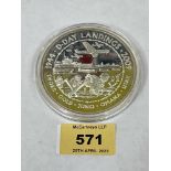 Silver Coin. 1944 D-Day Landings. Ten Pounds. 2009. 158g