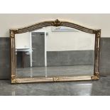 A gilt framed overmantle of recent manufacture. 50' wide