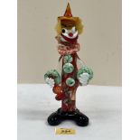 A Murano glass clown. 9½' high