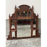 An Edward VII walnut overmantle. 42'w x 42'h