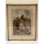 JOHN KEELEY; R.B.S.A; BRITISH 1849-1930 An Old Cot, Golant, Cornwall. Signed. Watercolour 14' x 10'