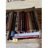 Two boxes of books; Japan, India etc.