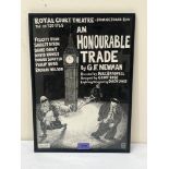 A theatre poster design for An HonourableTrade Arts Council of Great Britain. Gouache and other