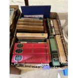 Three boxes of books and a box of The War Illustrated
